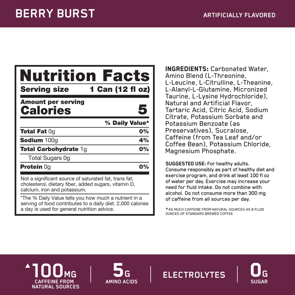 Amino Energy Berry Burst Electrolitos - Imagen 4